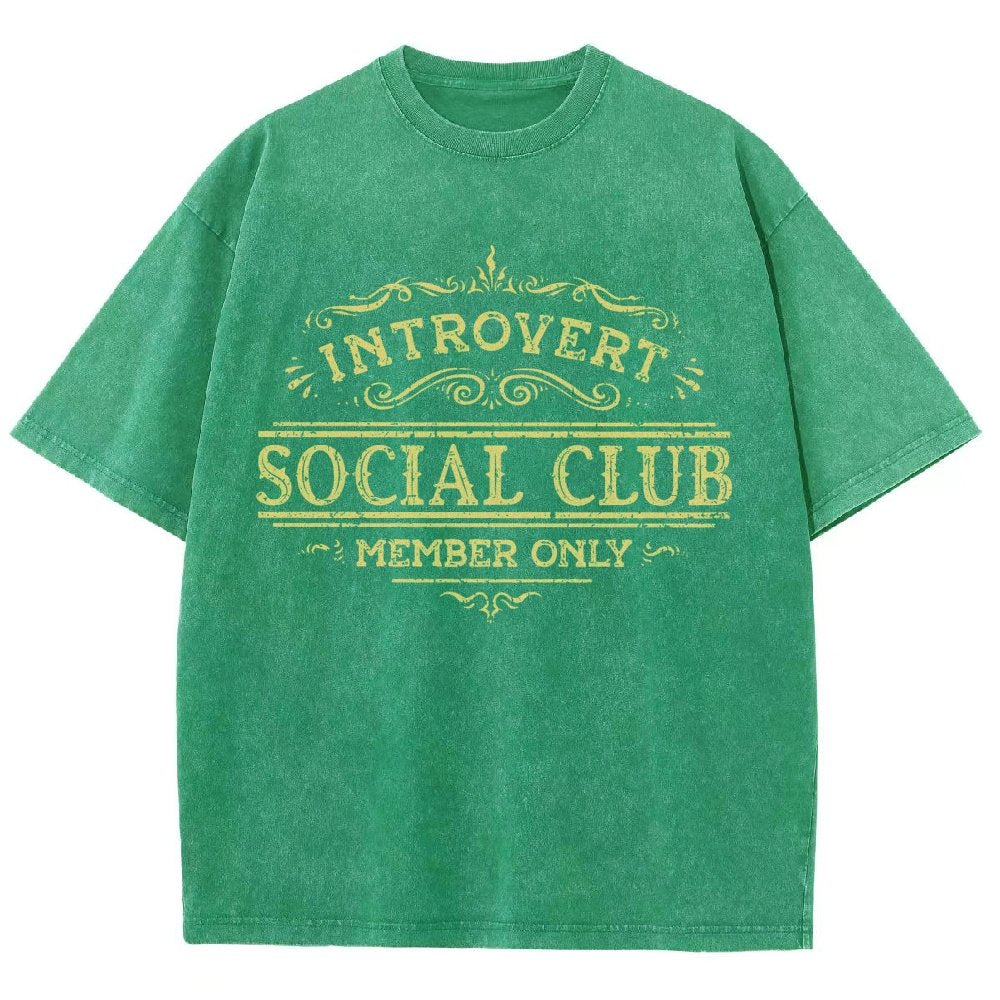 Introvert Social Club Vintage Distressed T-shirt