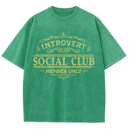 Introvert Social Club Vintage Distressed T-shirt