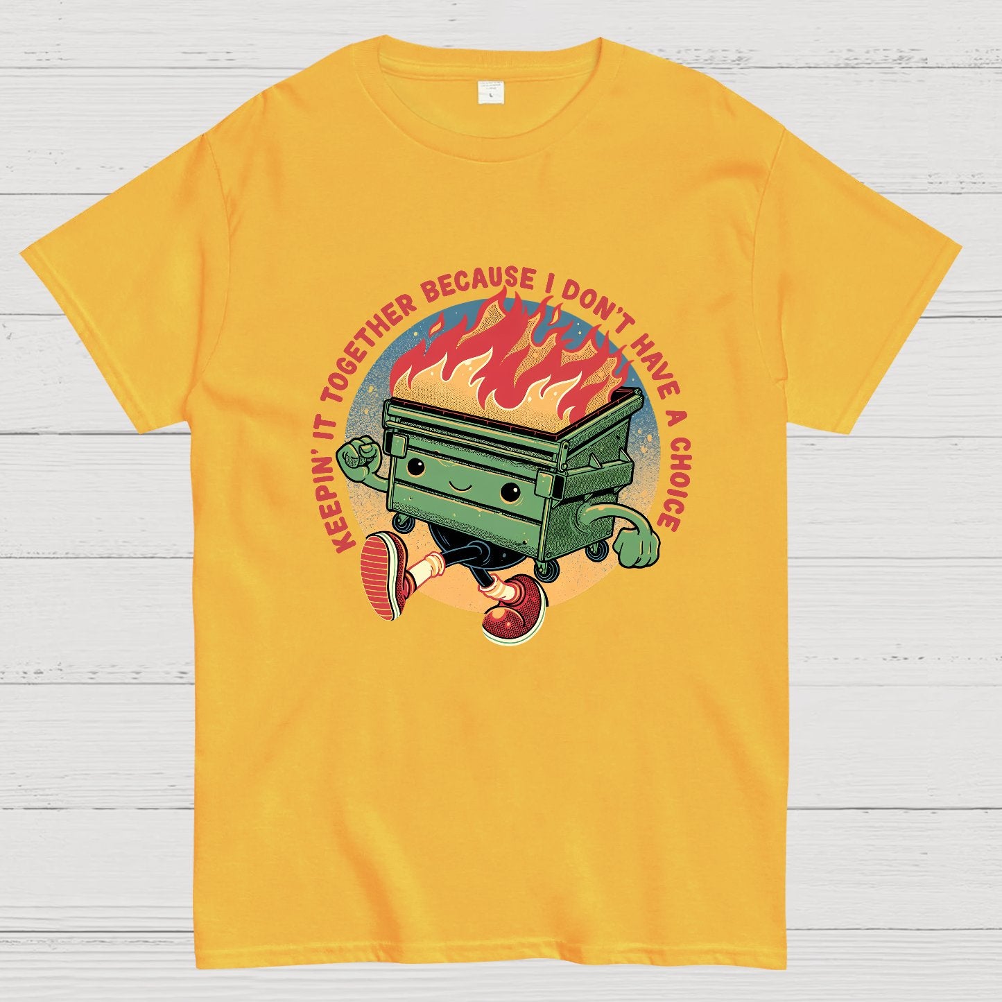 Flaming Dumpster Nerdy T-Shirt