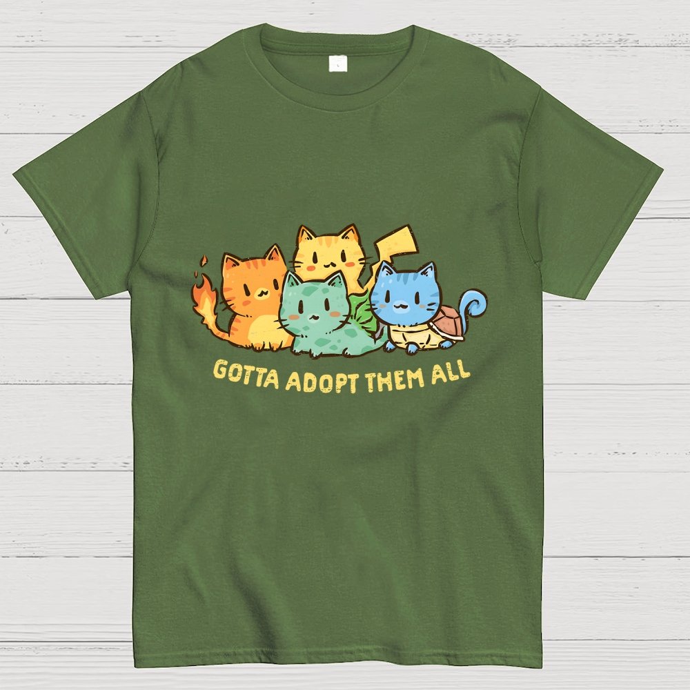 Gotta Adopt Them All Geek T-Shirt