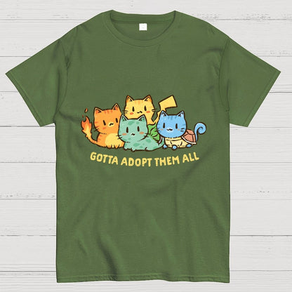 Gotta Adopt Them All Geek T-Shirt