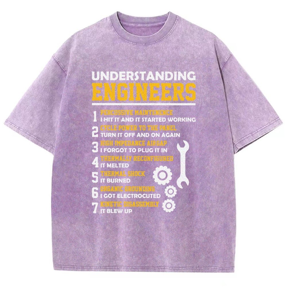 Understanding Engineers Sarcastic Vintage Distressed T-shirt
