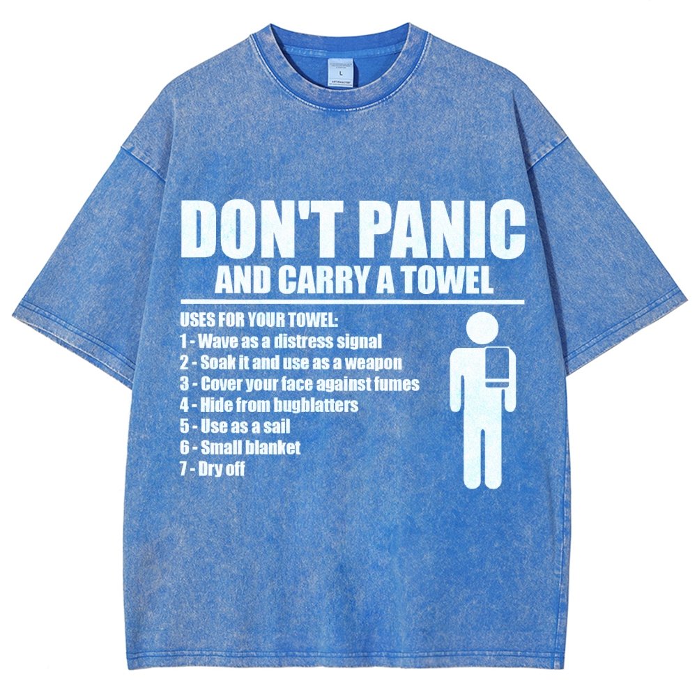 Don't Panic Vintage Distressed T-shirt
