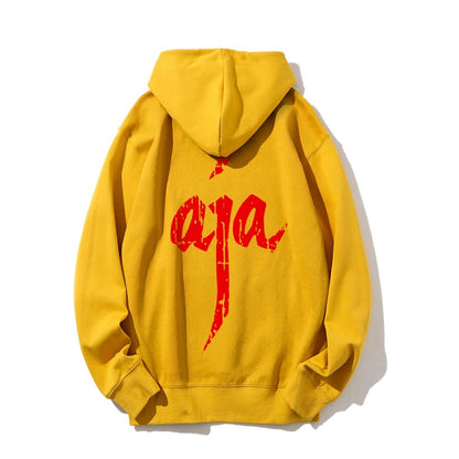 Aja Printed Back Unisex Cotton Hoodie