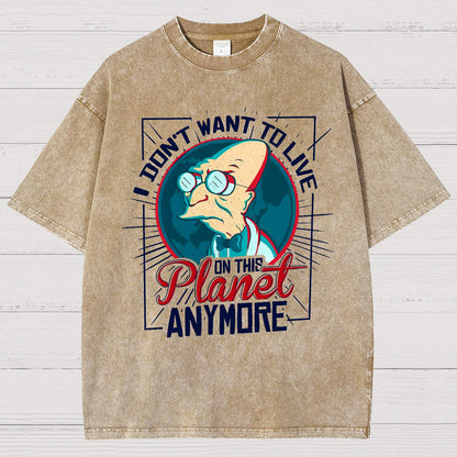 I Don't Want To Live Here Vintage Distressed T-shirt