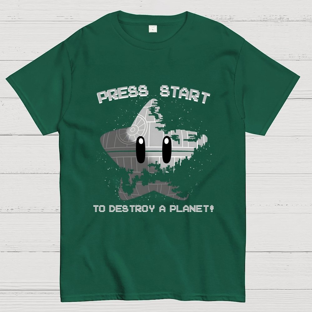 Press Start To Destroy Geek T-Shirt