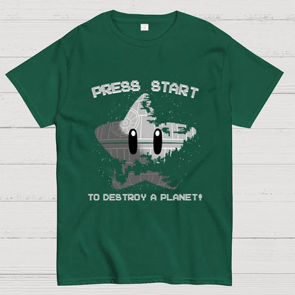 Press Start To Destroy Geek T-Shirt