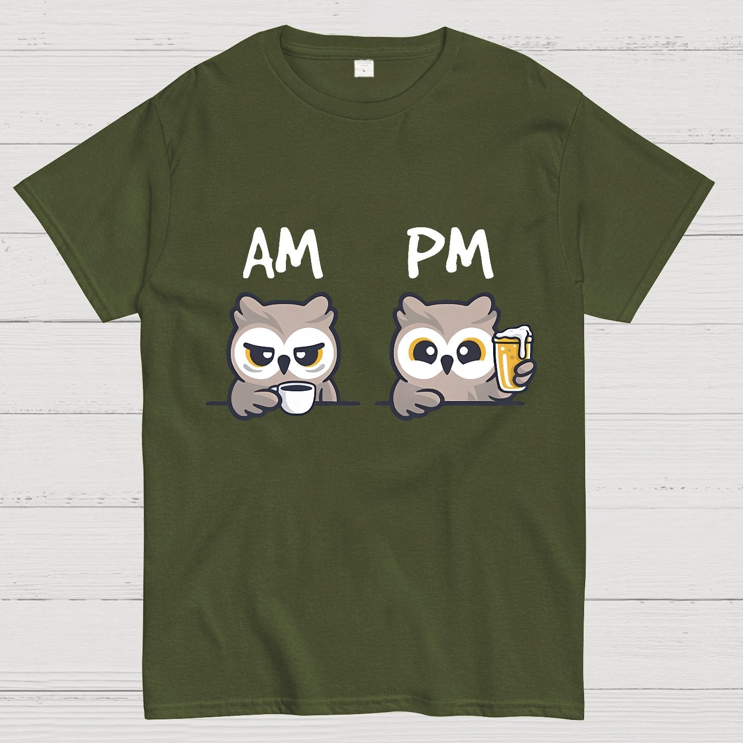 AM PM owl clock Geeky T-Shirt