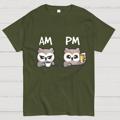 AM PM owl clock Geeky T-Shirt