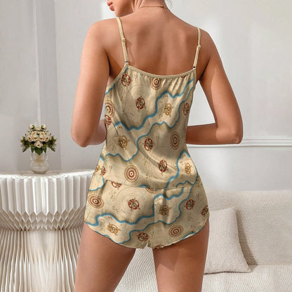 Skeleton Route Women's Geek Suspender Cami Set
