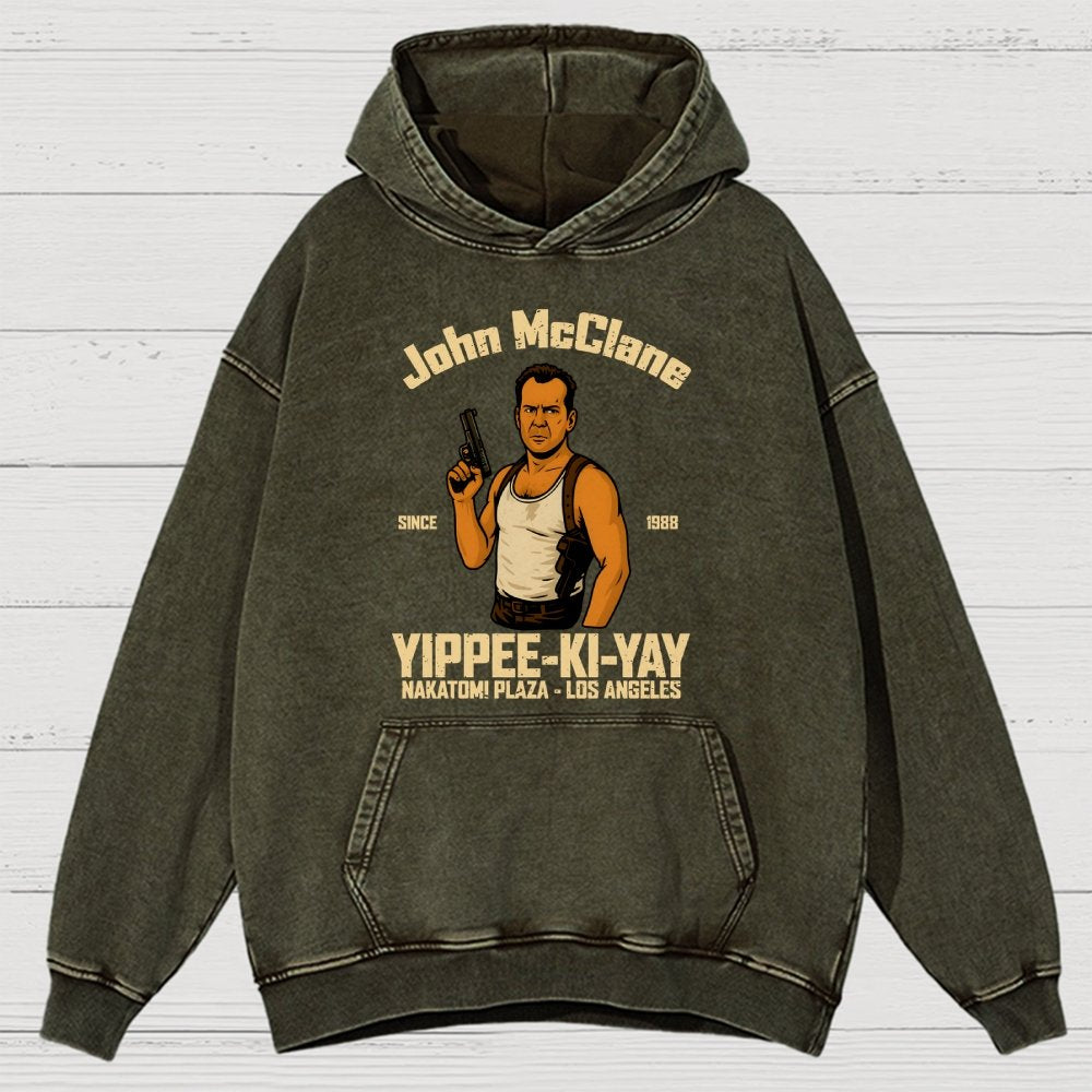 Yippee Ki Yay Vintage Distressed Hoodie