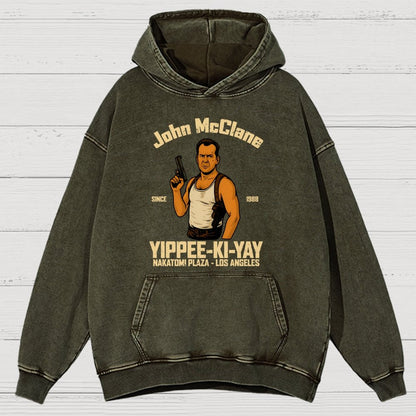 Yippee Ki Yay Vintage Distressed Hoodie