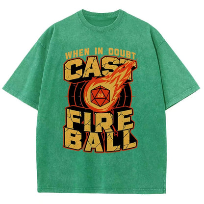 RPG Cast Fireball Quote Vintage Distressed T-shirt