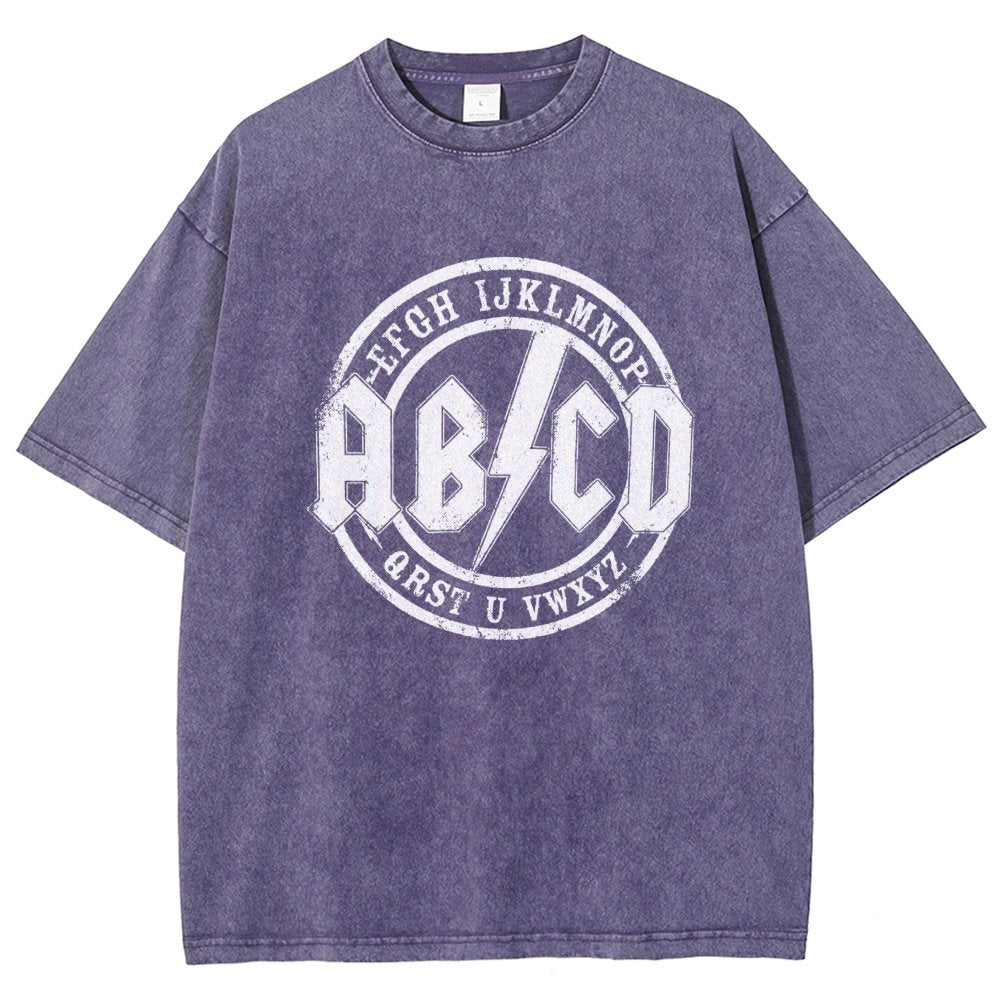 Hard Rock Alphabet Vintage Distressed T-shirt