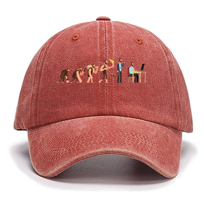 Human evolution From monkey to businessman and computer user Cotton Hat