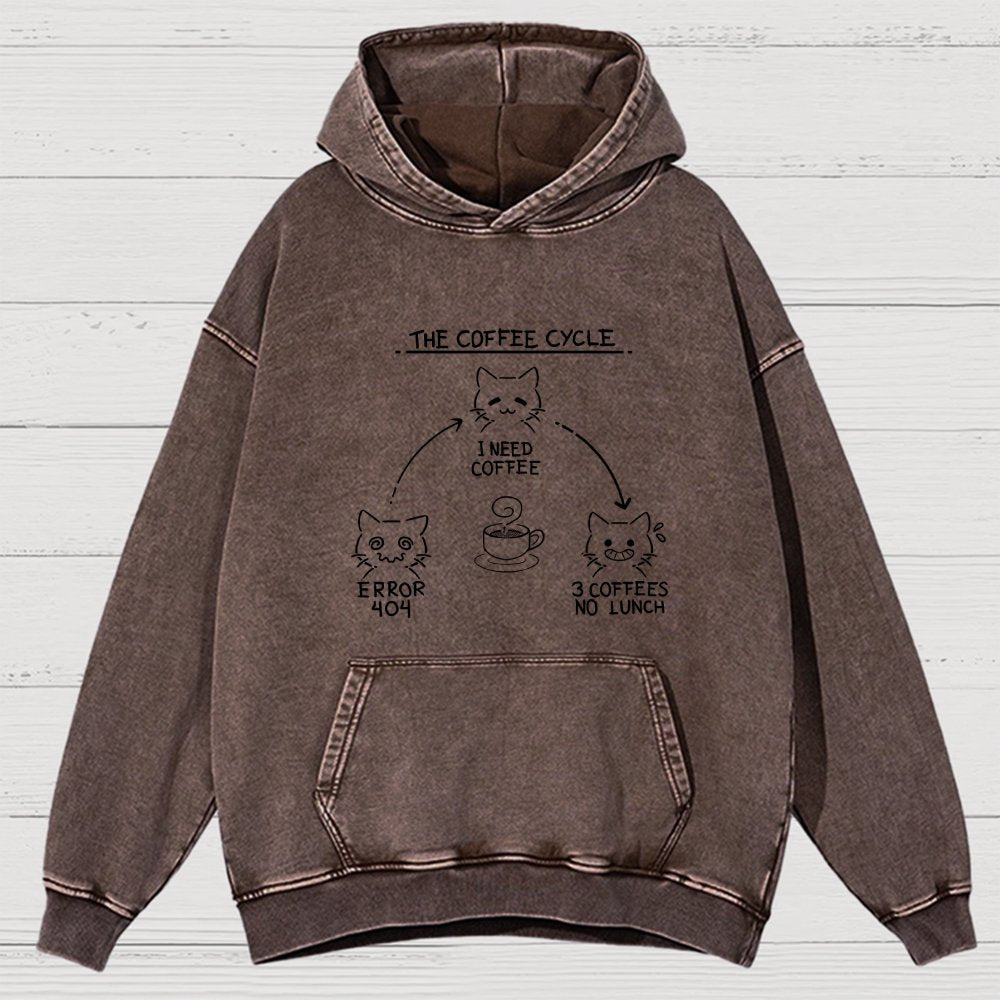 The Coffee Cycle Vintage Distressed Hoodie