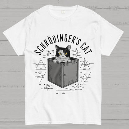 Schrodinger Cat In Box & Formulas Geeky T-Shirt