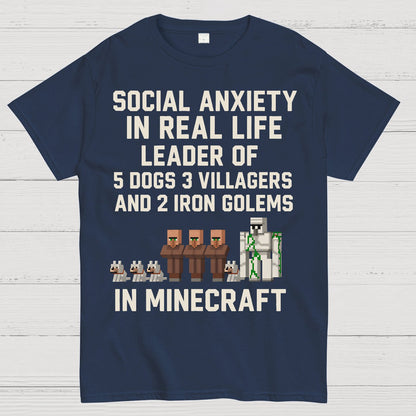 Social Fear In Reality, leader In Game Geek T-Shirt