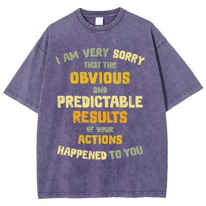 Predictable Consequences Vintage Distressed T-shirt