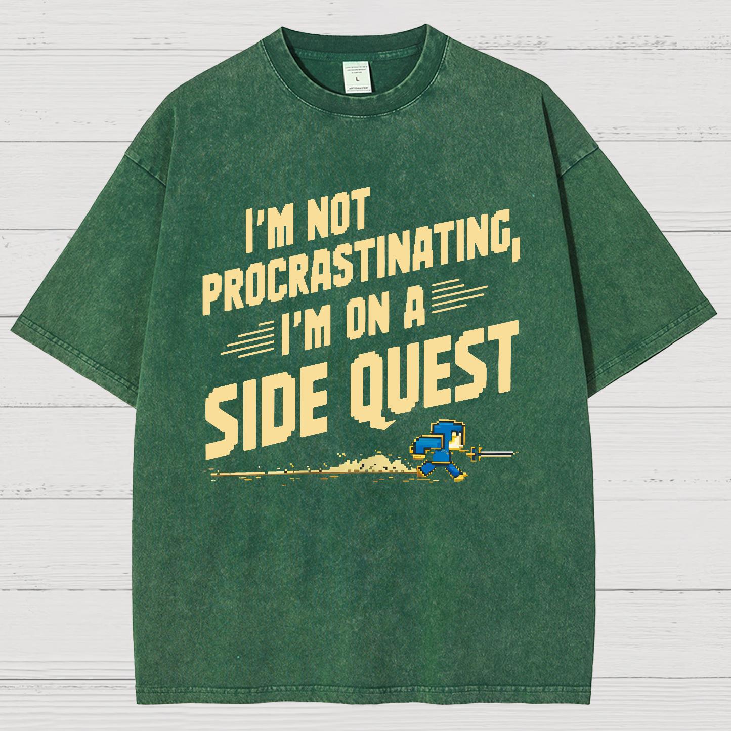 I'm Not Procrastinating, I'm on a Side Quest Vintage Distressed T-shirt