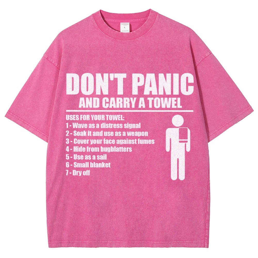 Don't Panic Vintage Distressed T-shirt