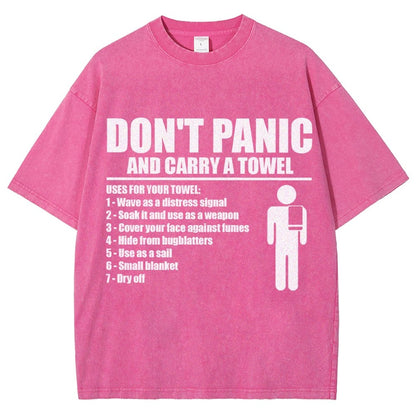 Don't Panic Vintage Distressed T-shirt