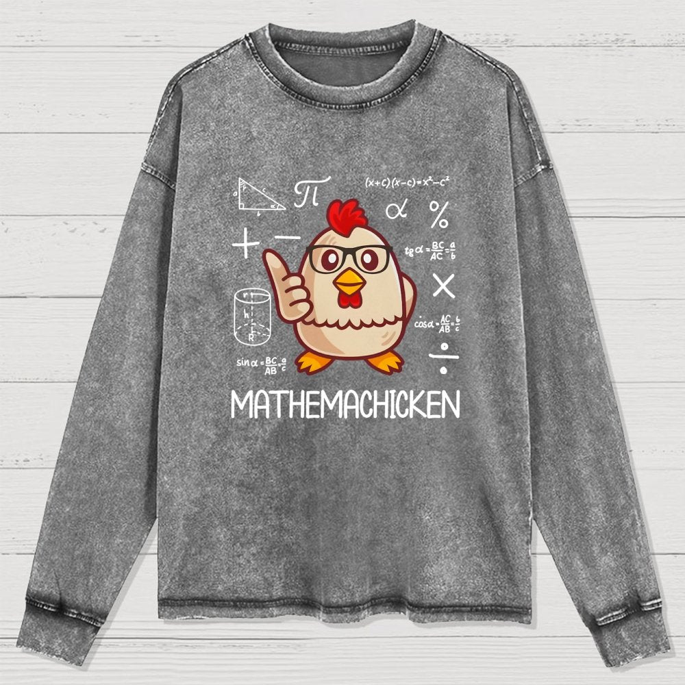 Math Pun Washed Long Sleeve Tee