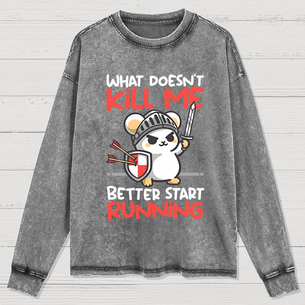Knight mouse Washed Long Sleeve Tee