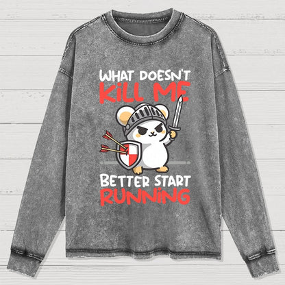 Knight mouse Washed Long Sleeve Tee