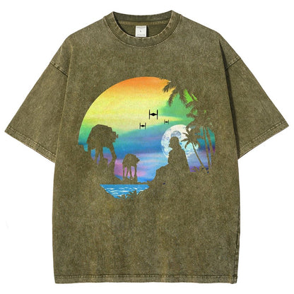 Conquer the paradise Vintage Distressed T-shirt