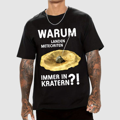 Meteoriten in Kratern Geek T-Shirt
