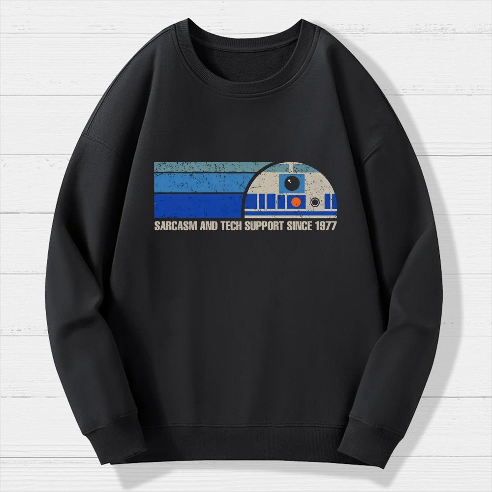 Providing Sarcasm and Tech Support Since 1977 Geek Cotton Sweatshirt