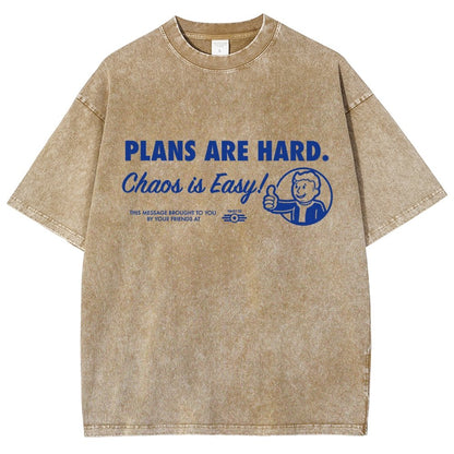 Chaos is Easy Vintage Distressed T-shirt