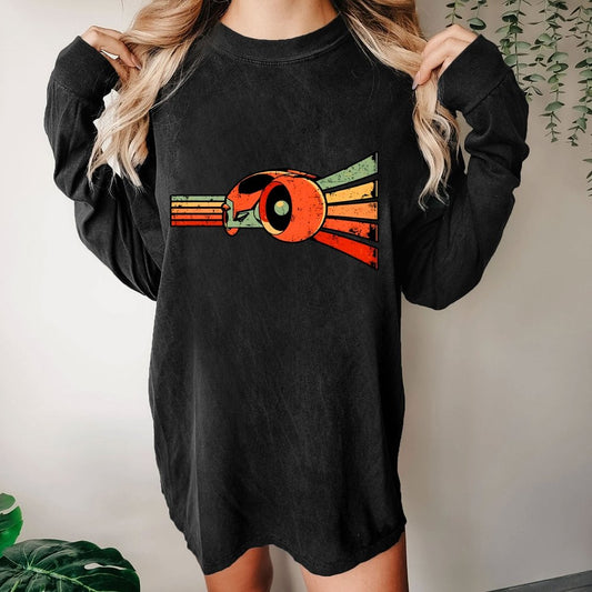 Vintage Grid Washed Long Sleeve Tee