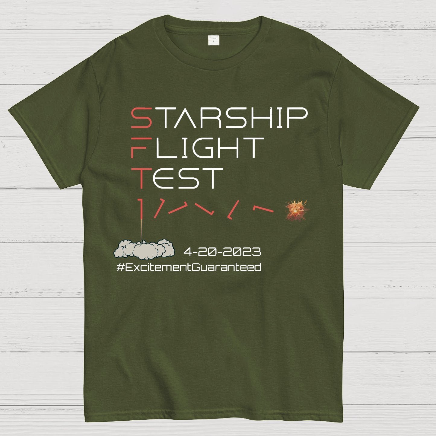 Starship Flight Test Milestone SFT1 Geek T-Shirt