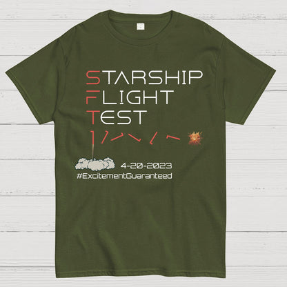 Starship Flight Test Milestone SFT1 Geek T-Shirt