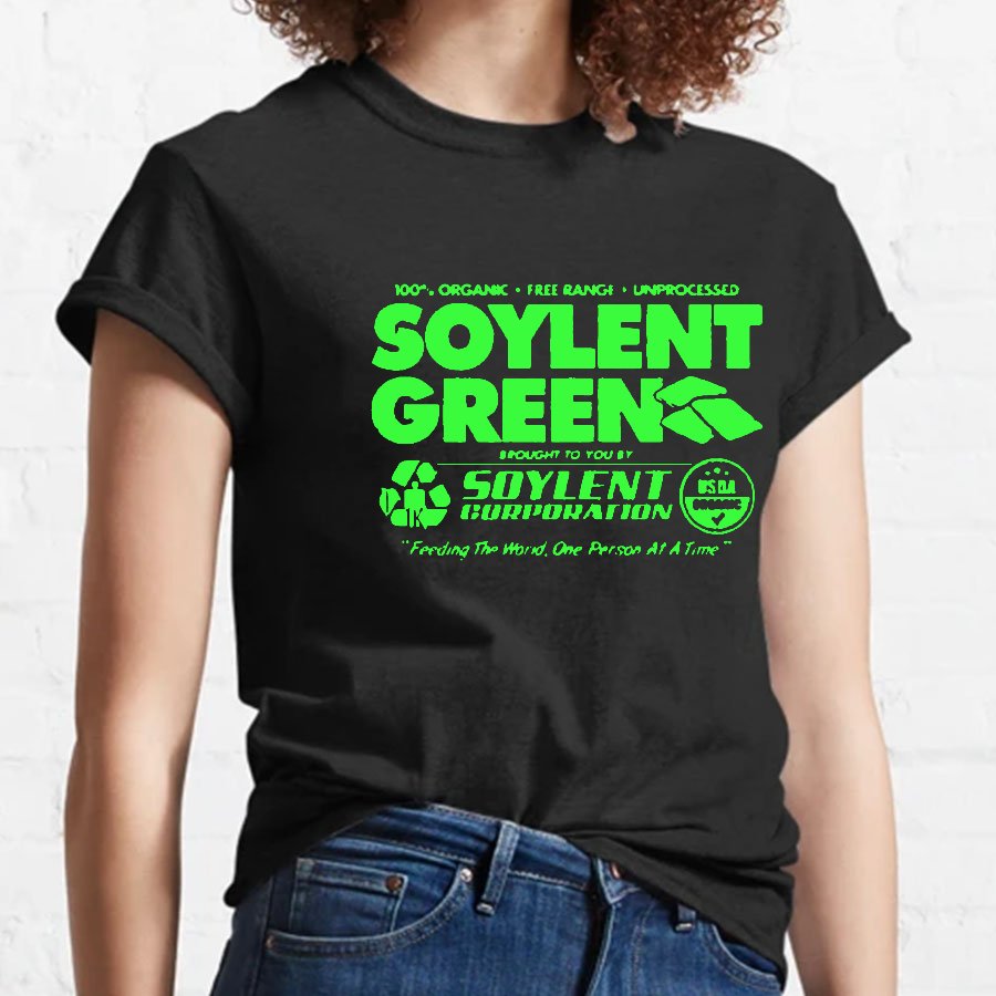 100% Organic Soylent Green Washed Geeky T-Shirt