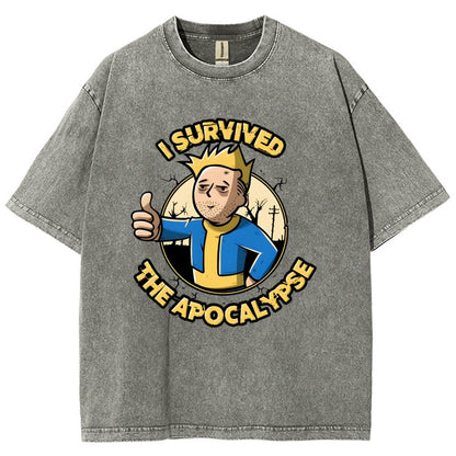 I Survived the Apocalypse Vintage Distressed T-shirt