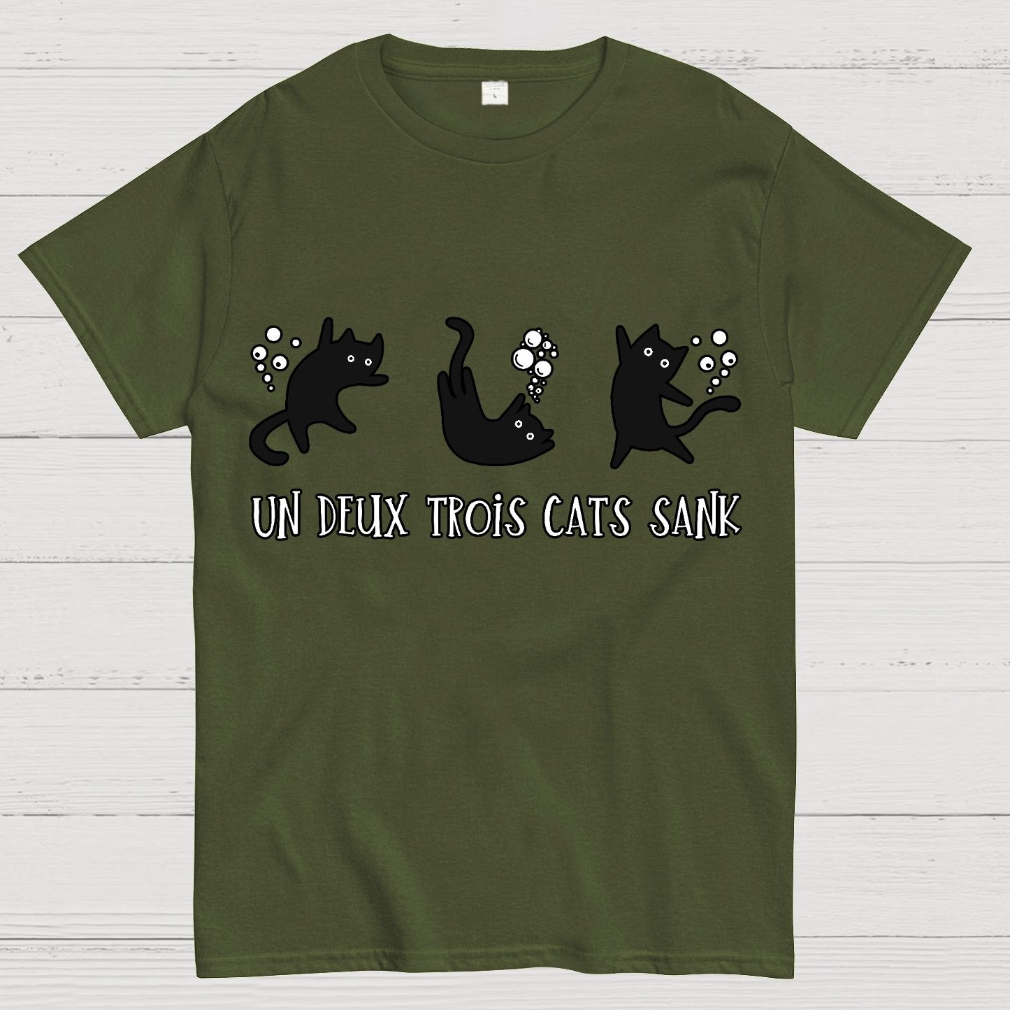 Un Deux Trois Cats Sank Geek T-Shirt