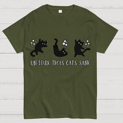 Un Deux Trois Cats Sank Geek T-Shirt