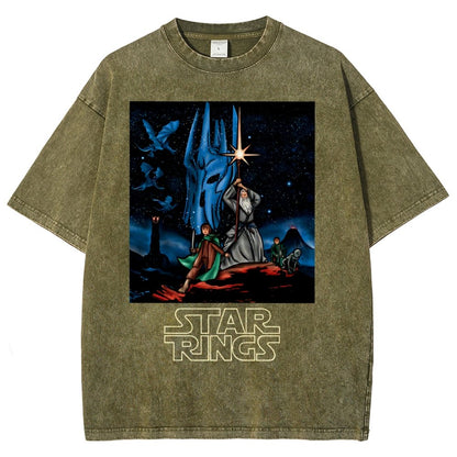 Star Rings Vintage Distressed T-shirt
