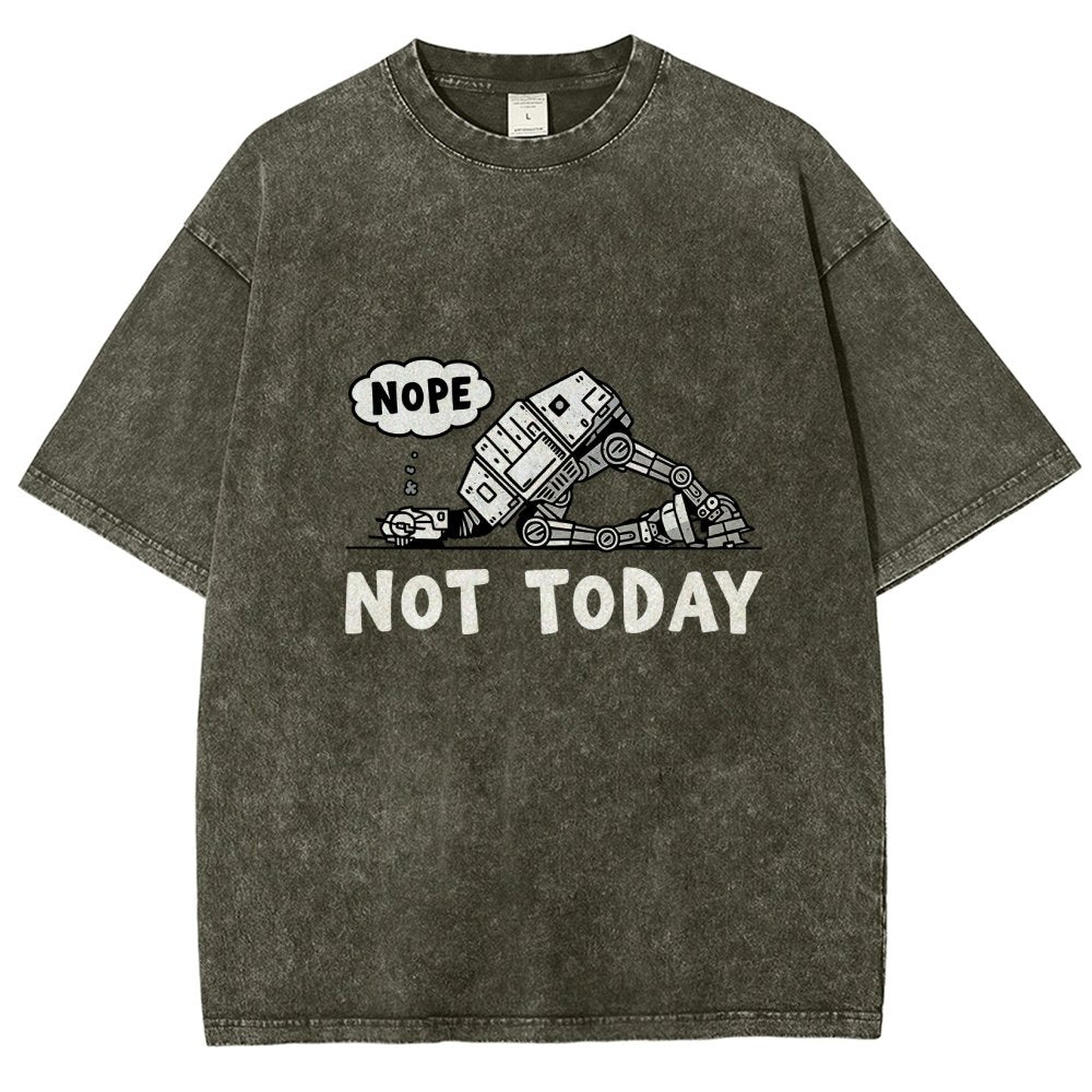No Not Today  Vintage Distressed T-shirt