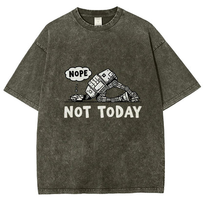 No Not Today  Vintage Distressed T-shirt