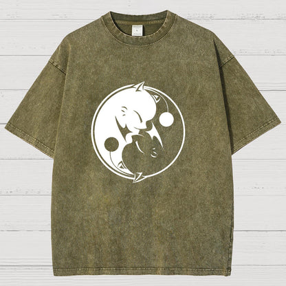 YIN YANG MOG Vintage Distressed T-shirt