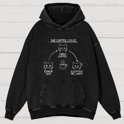The Coffee Cycle Vintage Distressed Hoodie