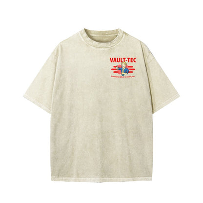 Eternal War Front And Back Printing Washed T-shirt