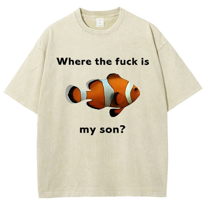 Fish Looking For Son Vintage Distressed T-shirt