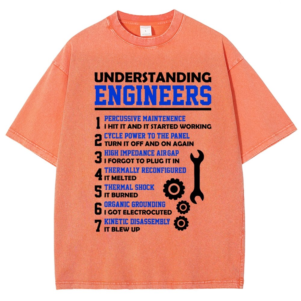 Understanding Engineers Sarcastic Vintage Distressed T-shirt