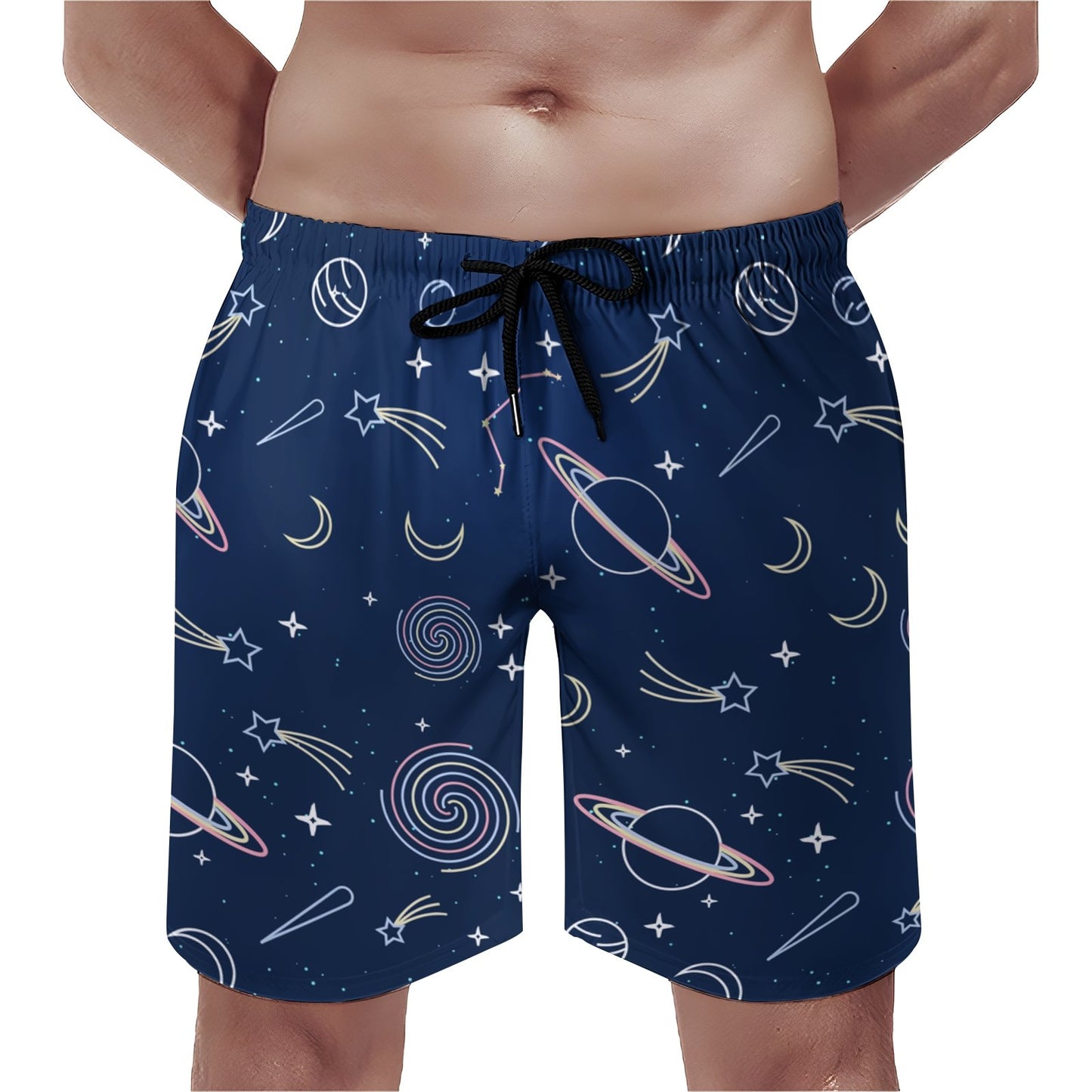 Space Planet Stick Figure Geek Shorts