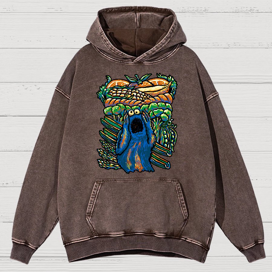 A Monstrous Scream Vintage Distressed Hoodie